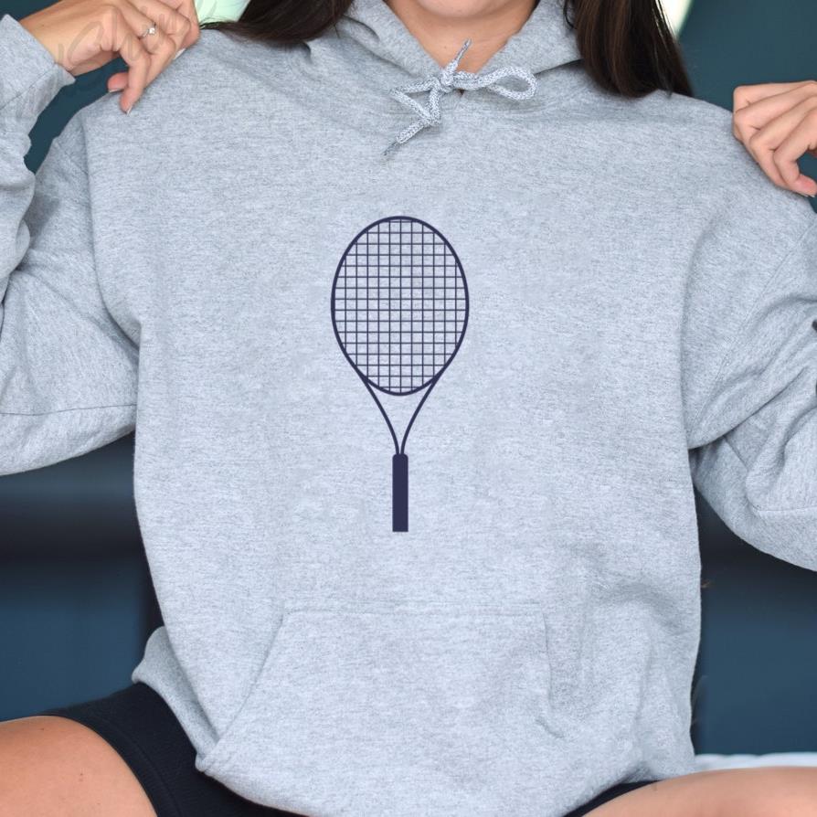 Black Tennis Racket Hoodie