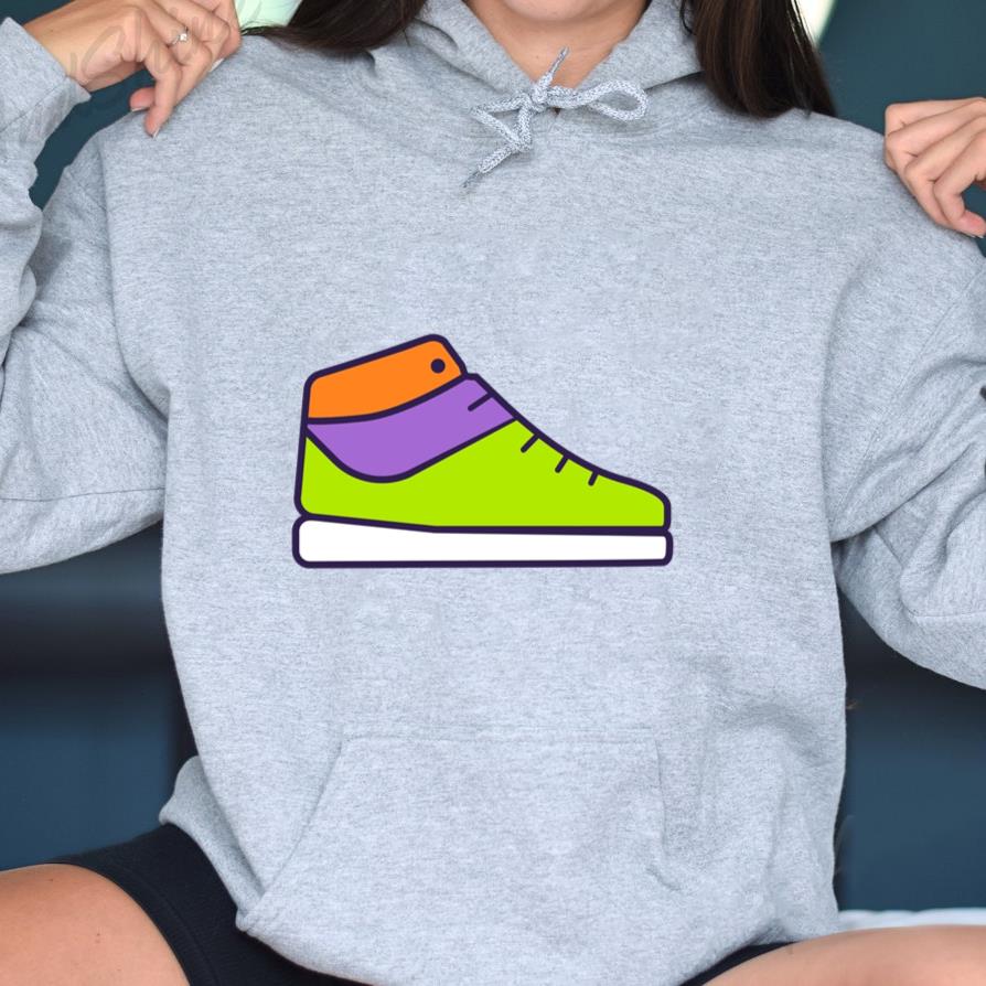 Colorful Sneaker Flat Hoodie