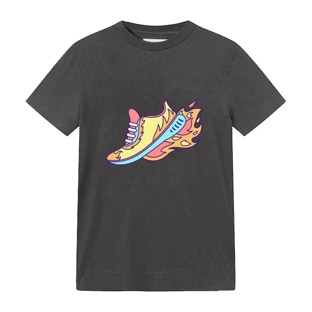 Marathon Fire Running Shoes Clothes T-Shirt