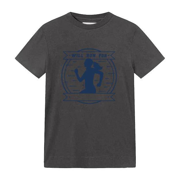 Sport Marathon Woman Athlete Badge T-Shirt