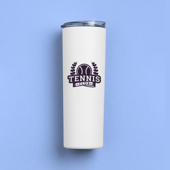 Tennis Club Branch Ball Badge Sticker Skinny Tumbler 20oz