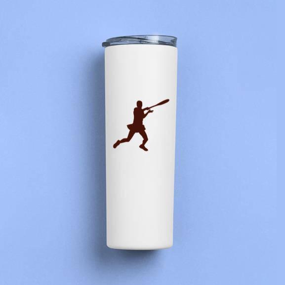 Tennis Forehand White Sport Skinny Tumbler 20oz