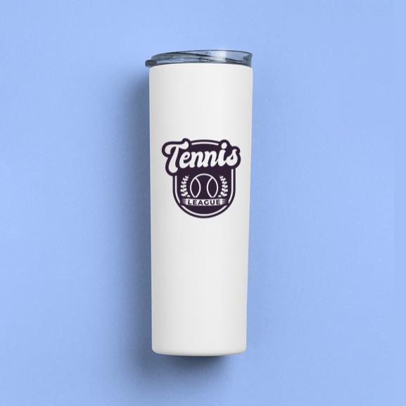 Tennis League Ball Branch Badge Sticker Skinny Tumbler 20oz
