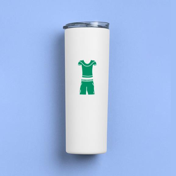 Tennis Male Uniform Cut Out Doodle Skinny Tumbler 20oz