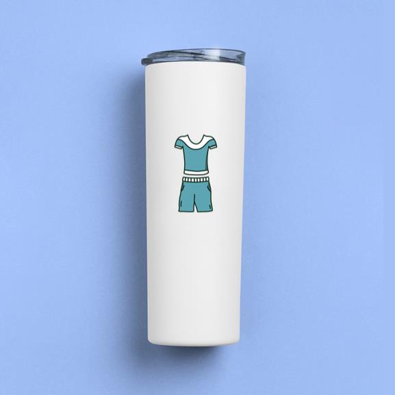 Tennis Male Uniform Doodle Skinny Tumbler 20oz